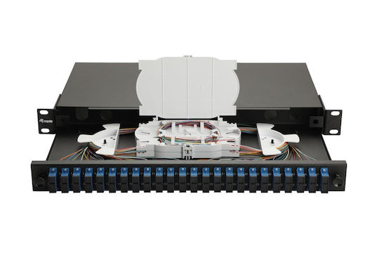 Equip Lwl Patch Panel 24 Anschlüsse Sc-duplex Os2 1u Vollständig Schwarz