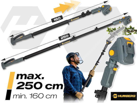 Extension Arm Chainsaw Pole Pruner Length Adjustment 160-250 Cm Humberg Hm-422