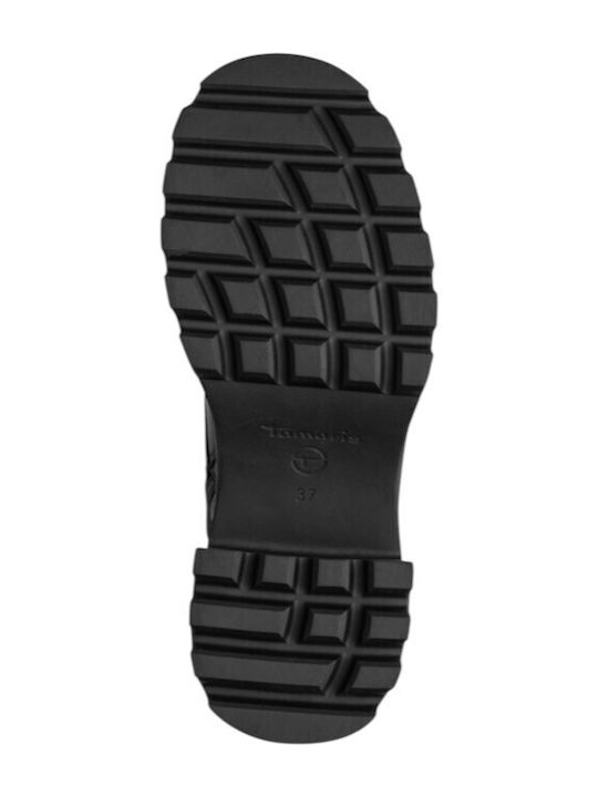 Leather Women's Combat Boots Black