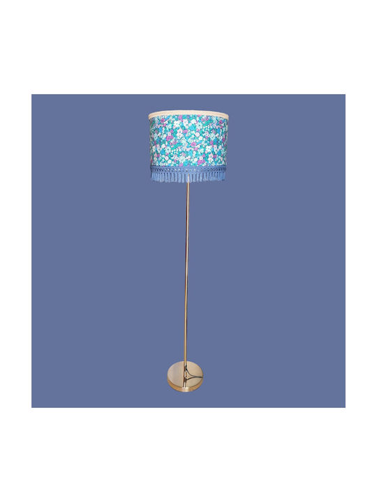 Blue Elegant Floor Lamp H35xL25cm with Socket for E27 Blue Bulb