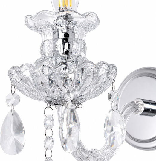 Artekko Wall Lamp Silver 20x20x28cm Artekko Wall Lamp Silver 20x20x28cm