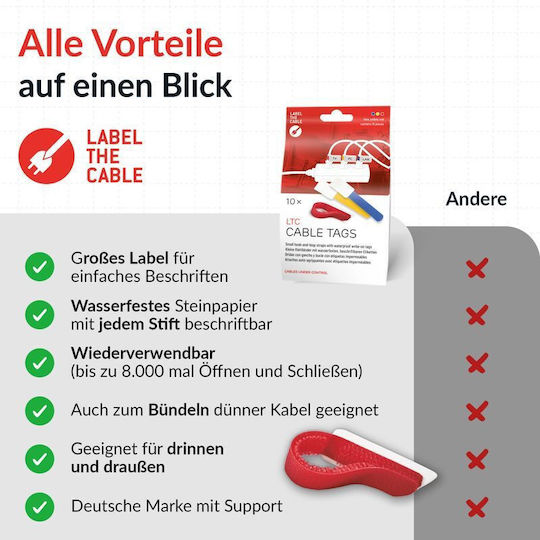 LTC Audio Velcro Kabelbinder (10 Stück)