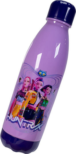 Kunststoff Kinder Trinkflasche K-Pop-Dämonenjäger mit Stroh Mehrfarbig 650ml