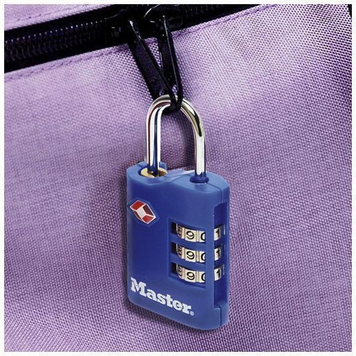 Master Lock Steel Padlock Combination with TSA Certification 30mm Purple