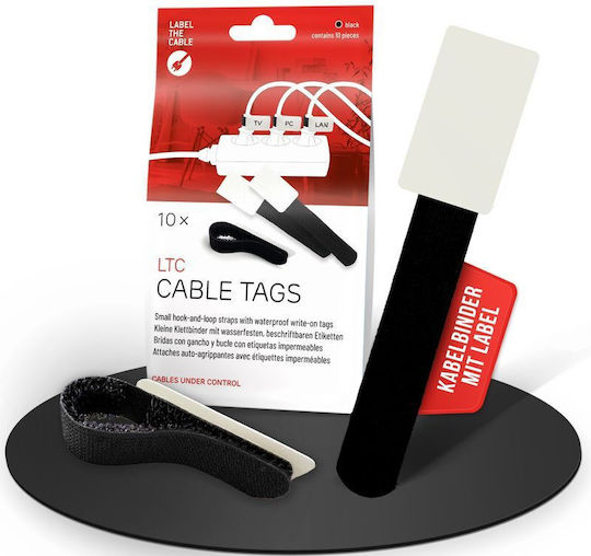 LTC Audio Velcro Kabelbinder in Schwarz Farbe (10 Stück)