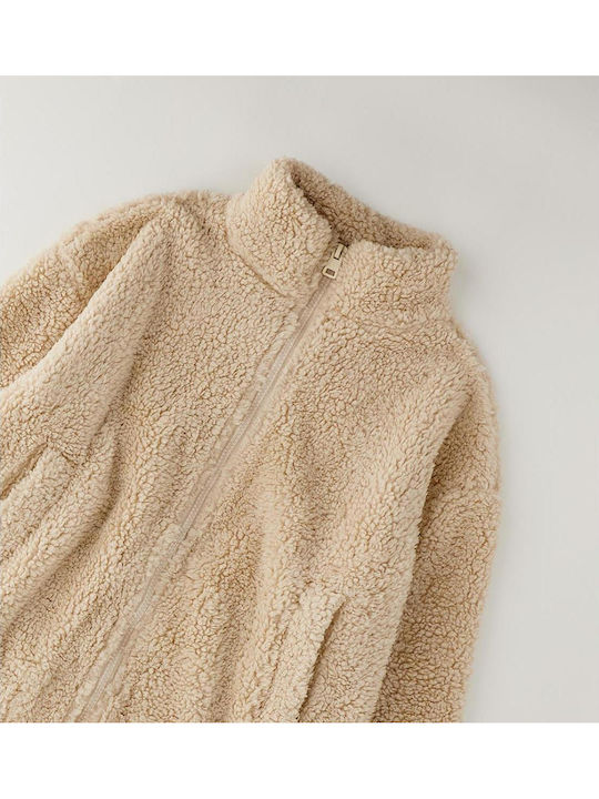 Παιδικό Casual Μπουφάν Κοντό Beige