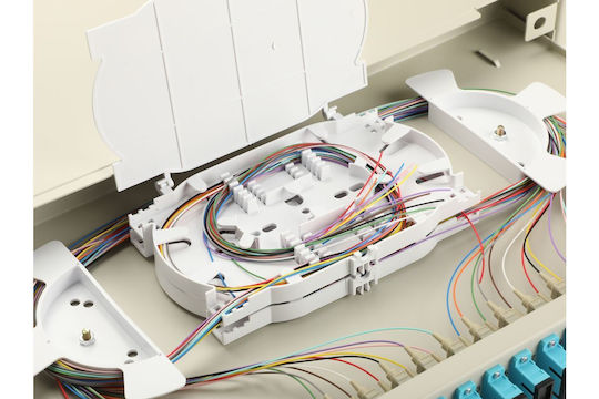 Equip Lwl-Spleißkasten 24-Port Sc-Duplex Om3 1u Voll Grau