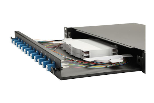 Equip Lwl-Spleißkasten 12-Port Lc-Duplex Os2 1u Komplett Schwarz