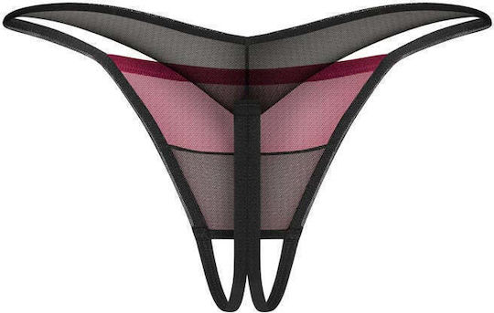 Obsessive Parisel String Schrittfrei Schwarz Bordeaux