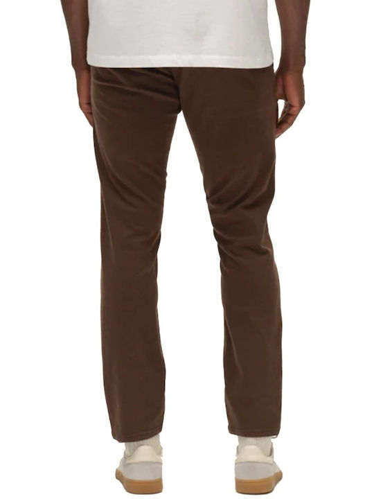 Gabba Paul K3280 Dale Pantaloni Chino Slim Fit Maro Ardezie
