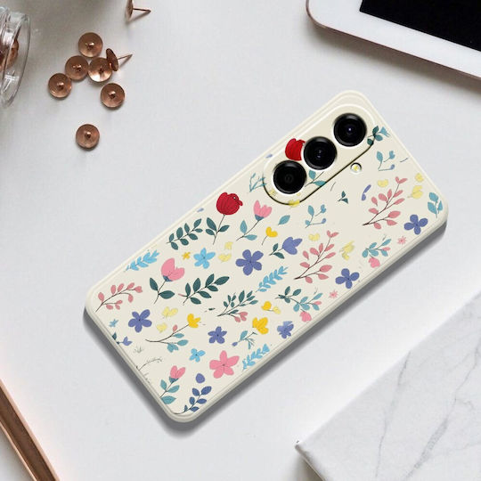 Painted Flowers Silicone Case Purple Samsung Galaxy A27 5g