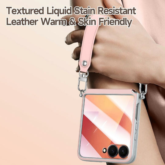 Sulada Robuste Handyhülle Nackenriemen Rosa Samsung Galaxy Z Flip8 5g