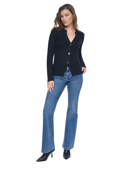 Damen Strickjacke Blk