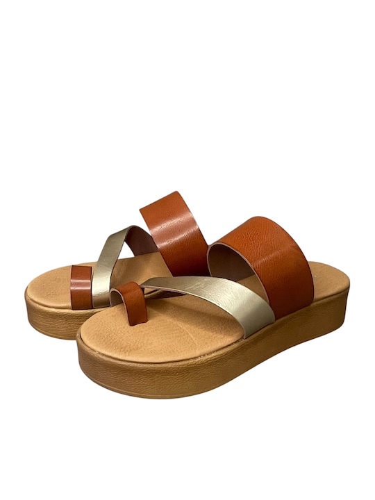 Sommer Damenplattformen Im Stil Goldene Pantoffeln