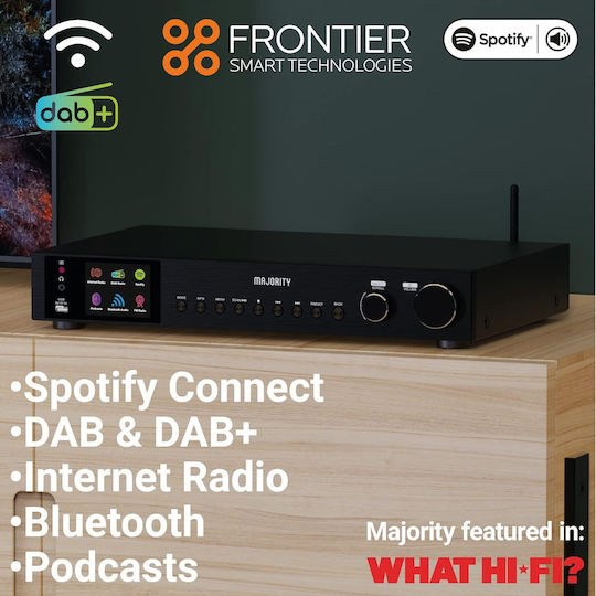 Majority Radio Fitzwilliam 2 Wifi Bt Usb Fm Lineout Display Black