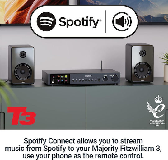 Majority Radio Fitzwilliam 2 Wifi Bt Usb Fm Lineout Display Black