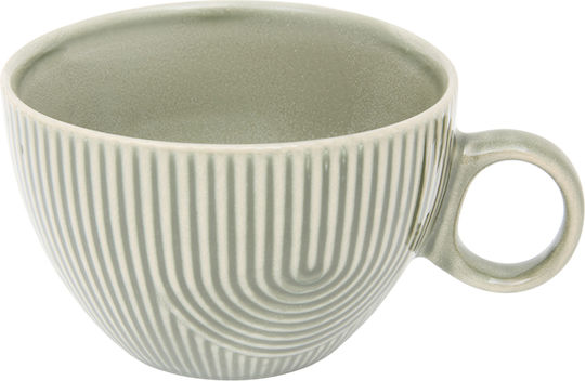 Servierschale Für Müslischale Rund Keramik Grün Mit Durchmesser 14.5cm