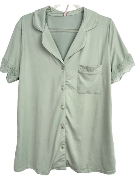 Fuanna Sommerliches Damen-Schlafanzug-Set Mint