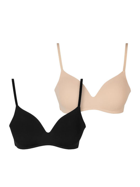 Αθλητικά Σουτιέν Black+nude 2Pack