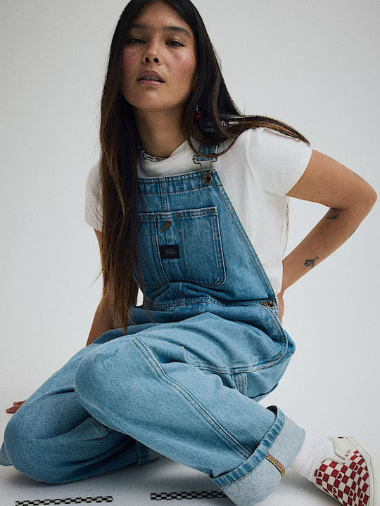 Damen Denim Jumpsuit Light Stonewash