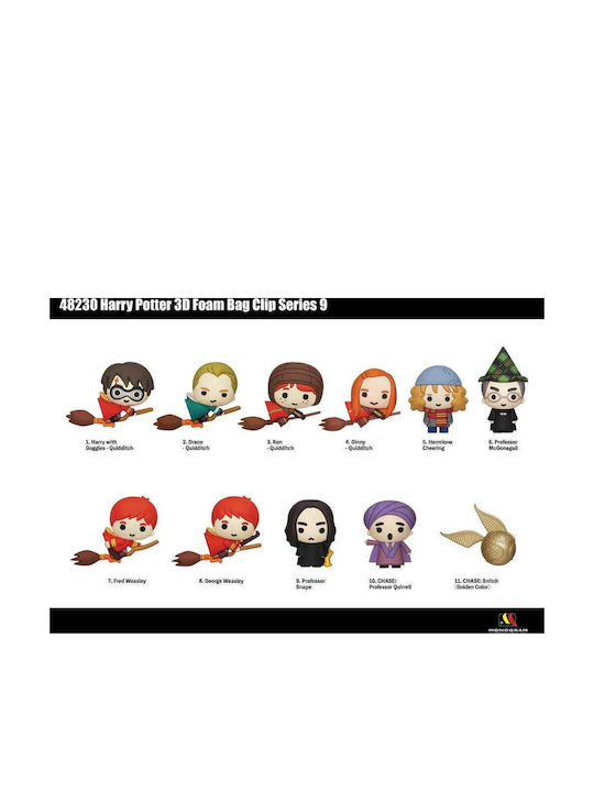 Harry Potter 3d Foam Bag Clips Series 9 Display 24