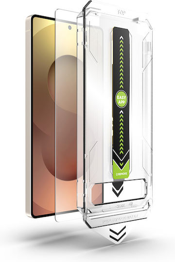 Techsuit Съвместим С Отпечатък На Пръст Titanglass Crystalhd Samsung Galaxy S24 Fe A56 5g Прозрачен