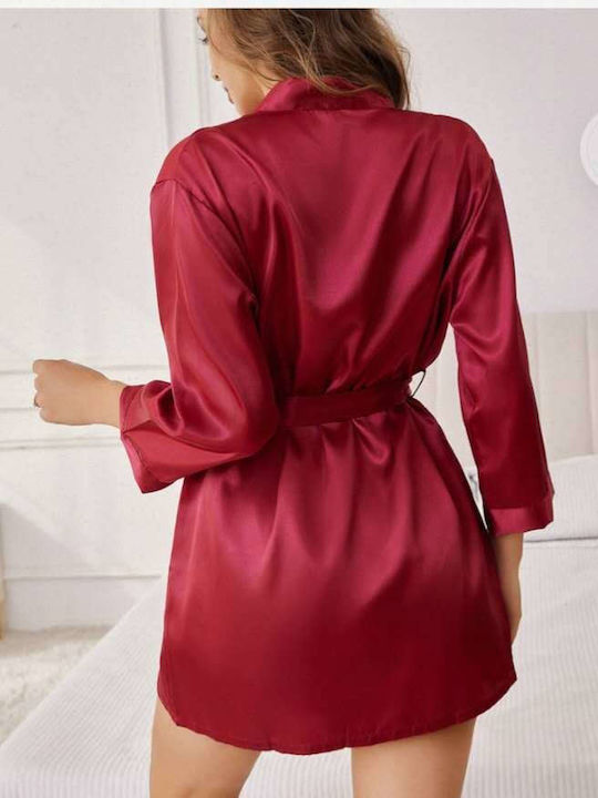 Intimonna Sommer Damen-Robe Burgundisch