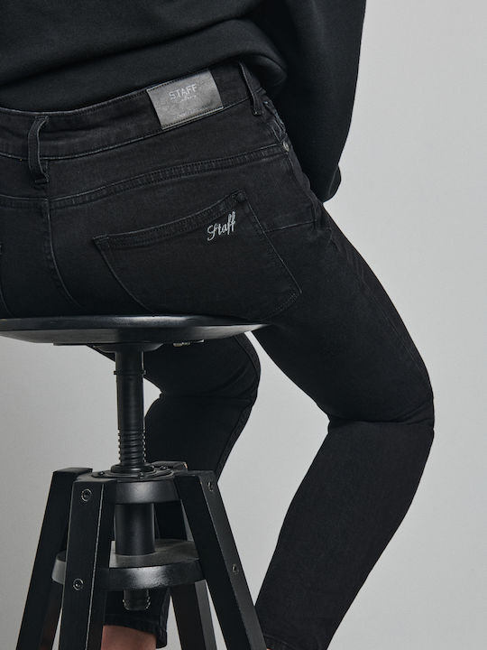 Sandra Damen Jeans Hosen in Slim Passform Schwarz