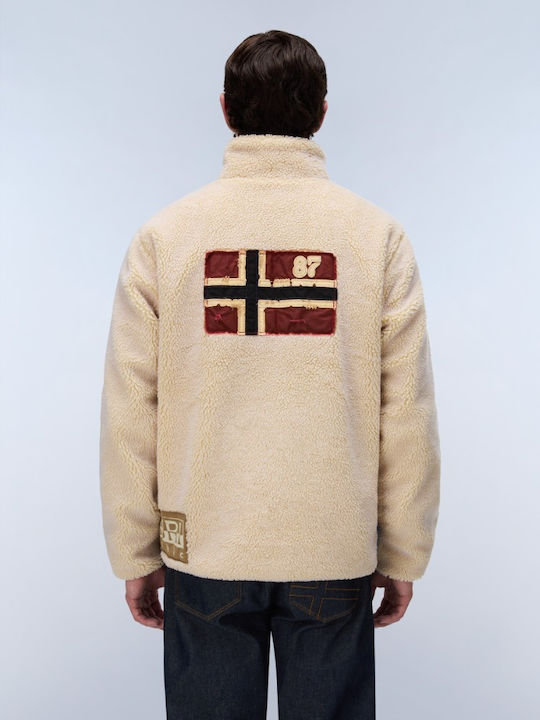 Men's Fleece Cardigan Ecru