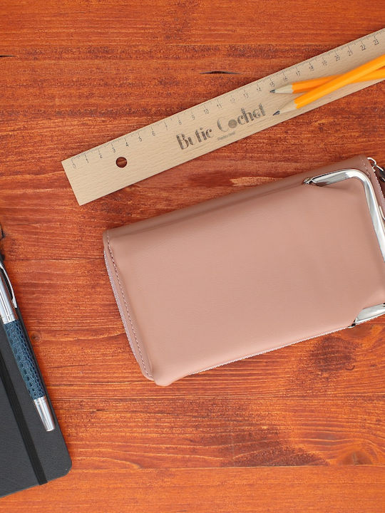 Large Women's Pink Card Wallet