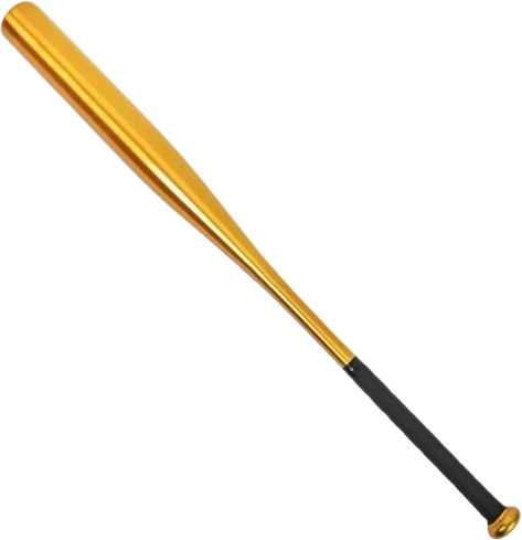 Set de trei bâte de baseball Depox din aluminiu 80 cm aurii