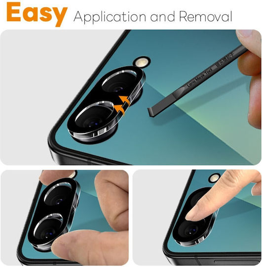 Northjo Προστασία Κάμερας Tempered Glass Μαύρο για το Samsung Galaxy Z Flip8 5g
