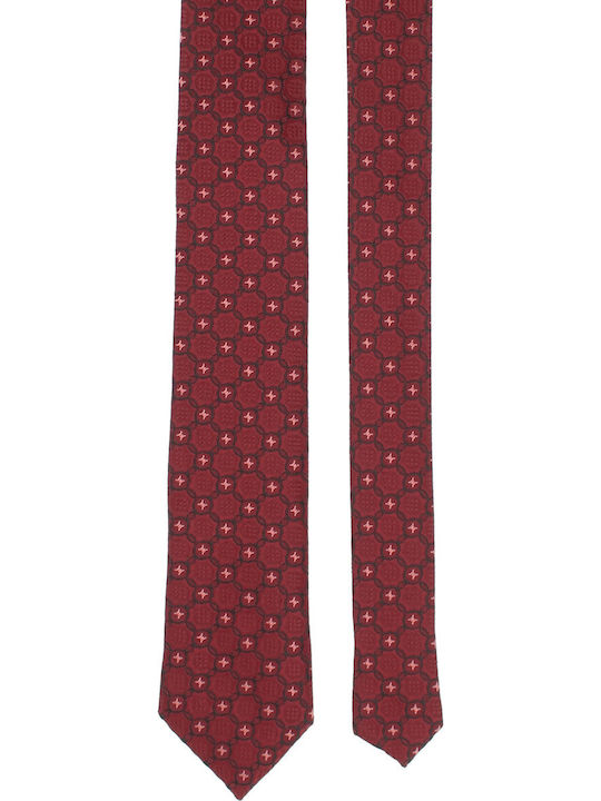 ButicCochet Cravată Bărbați Sintetică În Culoare Burgundy