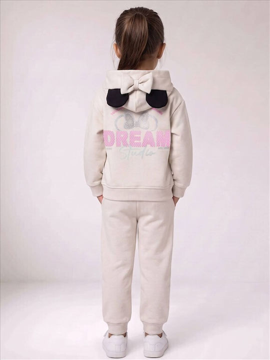 Kids Sweatpants Set Beige