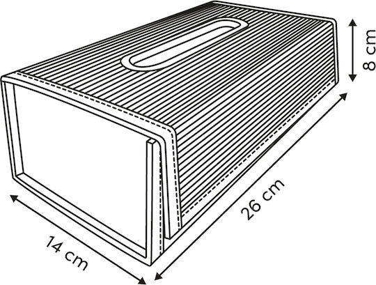 5Five Θήκη για Χαρτομάντηλα Μαύρη 26x14x8cm 220337A