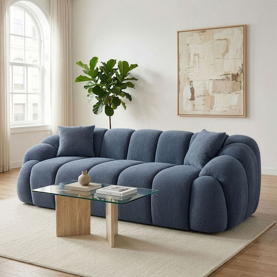 Octavio Τριθέσιος Καναπές Navy Blue 233x80x70εκ.