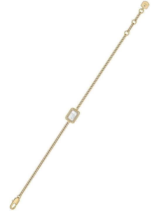 Fossil Brățară Pentru Femei Din Oțel Plăcat Cu Aur 19cm