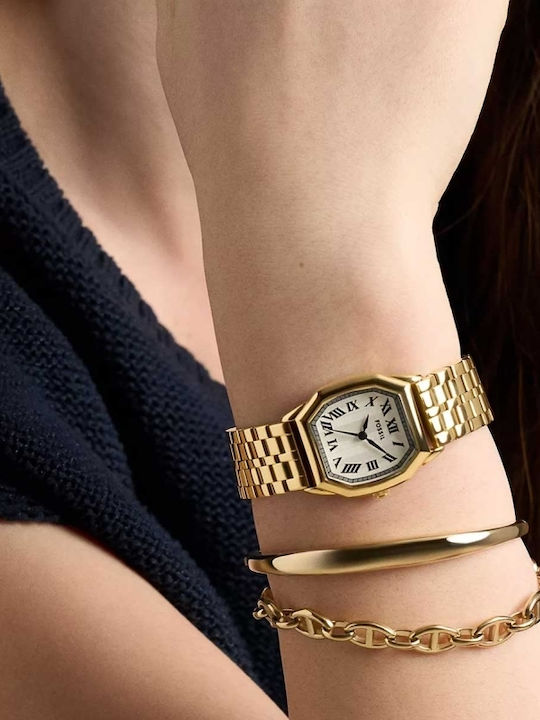 Fossil Brățară Pentru Femei Din Oțel Plăcat Cu Aur 20cm