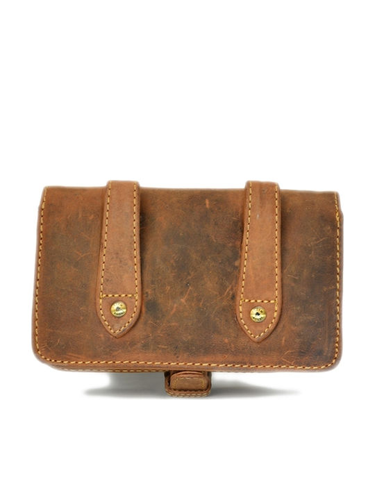 Geantă bărbătească de umăr / crossbody din piele maro