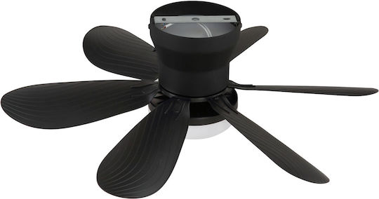 Globo Lighting Ventilator de tavan cu lentile de mărire Negru