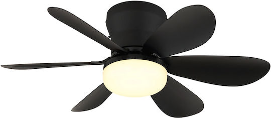 Globo Lighting Ventilator de tavan cu lentile de mărire Negru