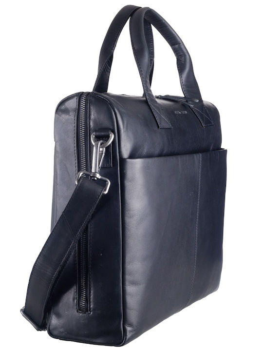 Geantă bărbătească de umăr / crossbody din piele Neagră