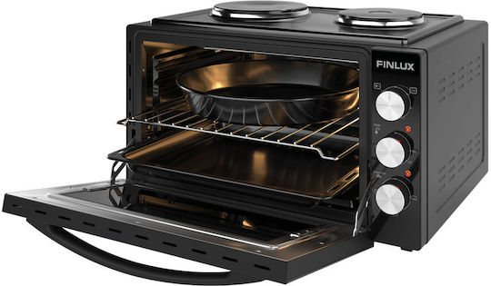 Finlux Ηλεκτρικό Κουζινάκι 45lt με 2 Εστίες Μαύρο