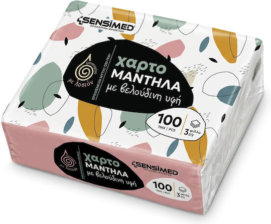 Sensi Gesicht Papiertaschentücher Samtige Textur Getränkt mit Lotion Box 36 X 100 Stück