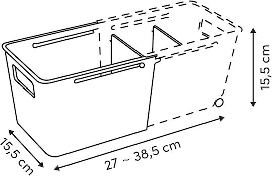 5Five Separator de Sertare în Culoare Bej 38.5x15.5x15.5cm
