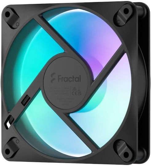 Fractal Design Dynamic 3 12 RGB Case Fan 120mm (2200rpm / 63.9cfm) with 3-Pin / 4-Pin PWM Connection 3pcs