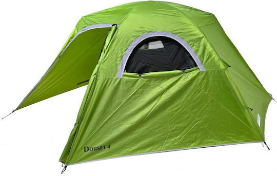 Grasshoppers Dorset 4 Grasshoppers Палатка за къмпинг Иглу с двоен плат 3 сезона за 4 души 215x245x145 см Зелена/Черна