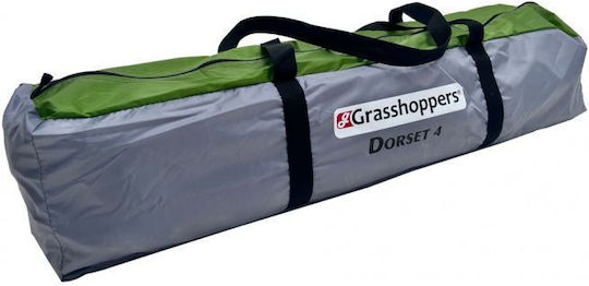 Grasshoppers Dorset 4 Grasshoppers Палатка за къмпинг Иглу с двоен плат 3 сезона за 4 души 215x245x145 см Зелена/Черна