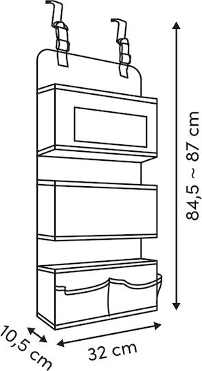 5Five Κρεμάστρα Πόρτας 3 Θέσεων 10.5x88cm