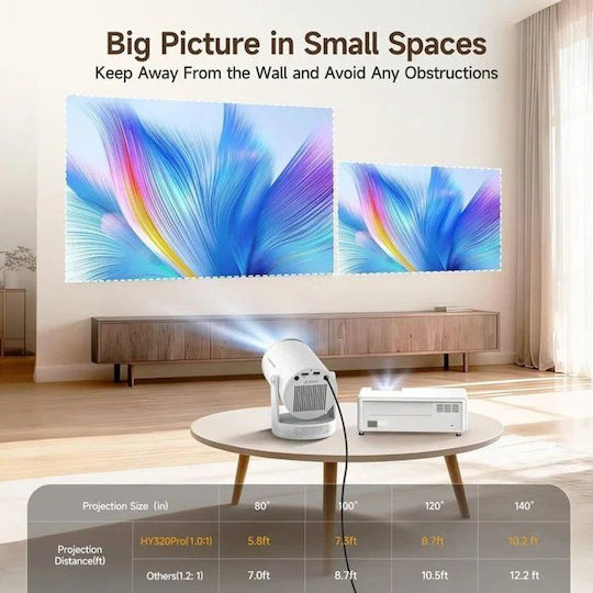 Magcubic Мини проектор LCD Full HD Лампа LED с Wi-Fi и вградени говорители HY320PRO